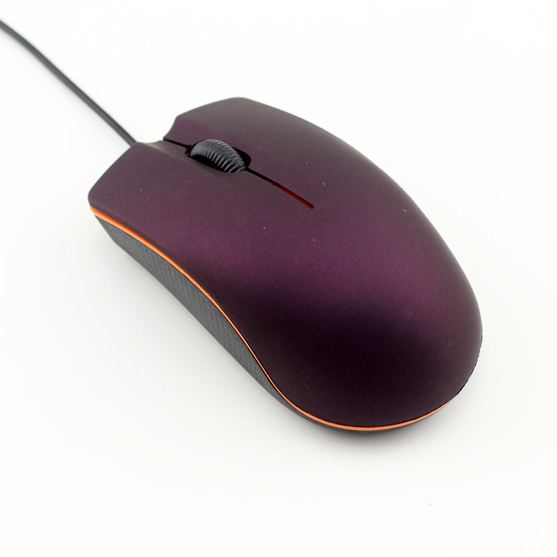 Bedrade Muis 1200 dpi Computer Kantoor Muis Mat Zwart USB Gaming Muizen Voor PC Notebook Laptops Antislip Bedrade gamer Muis: Paars