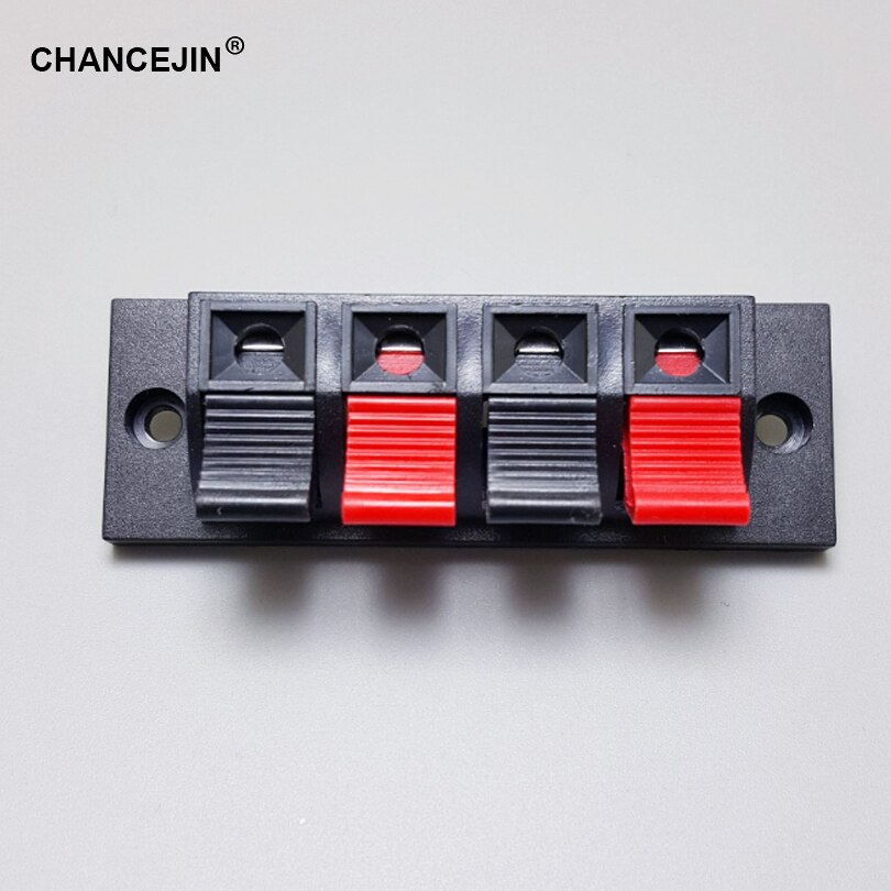 4 pins 4 positions Connector red&black connected terminal spring holding plug unit be used in DIY power socket Speaker Terminal