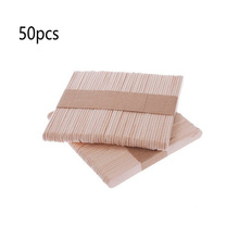 50Pcs Popsicle Sticks Natural Wooden Sticks Popsicle Candy Stick Homemade Kid DIY Hand Crafts Art Tools