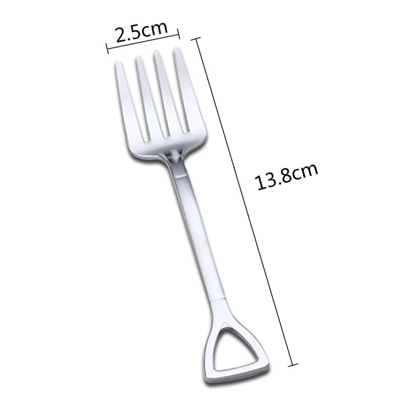 Stainless Steel Coffee Tea Spoon Shovel/Wrench Shaped Dessert Forks Ice Cream Sugar Teaspoon Bar Home Tools: 4