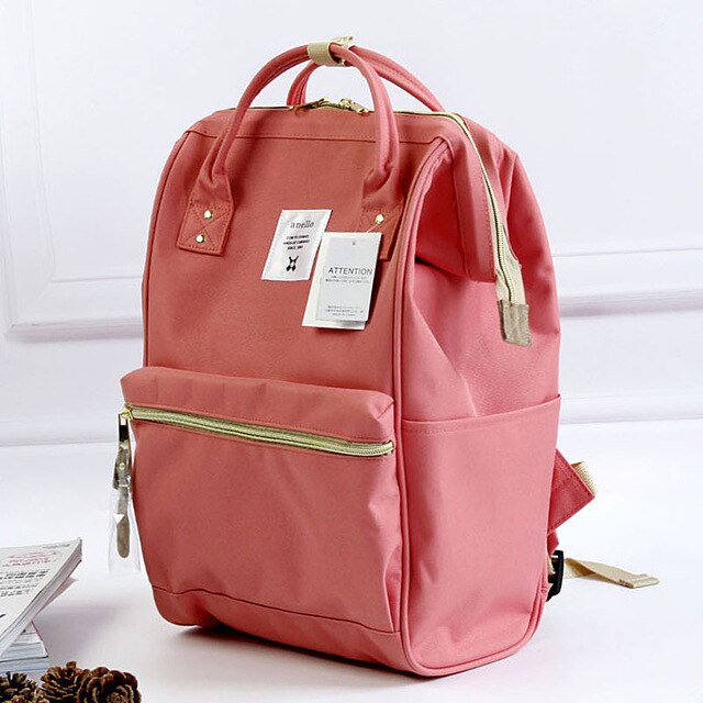 Japan Style Ring Bag Women&#39;s Oxford Waterproof Backpack Girl Boys SchoolBag Large Capacity Male knapsack Mochila Mujer: Pink / small size