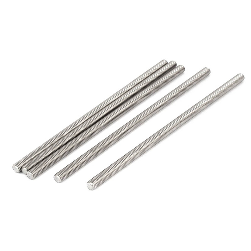 M6 X 150Mm 304 Rvs Volledig Draadstang Bar Studs Hardware 5 Pcs: Default Title