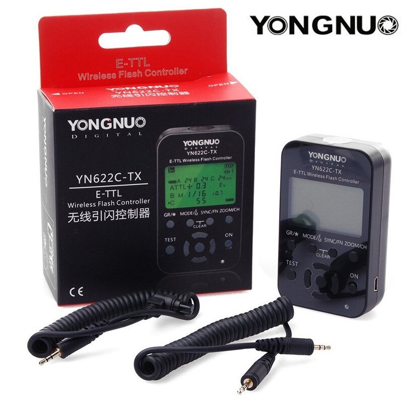 Yongnuo-controlador de Flash inalámbrico YN-622C-TX, transmisor de disparador de Flash 1/8000s, LCD, para cámaras Canon DSLR