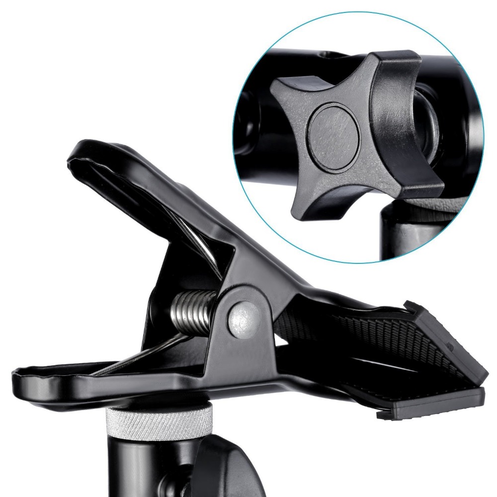 Neewer Fotostudio Zware Metalen Klem Houder met 5/8 "Light Stand Attachment voor Reflector