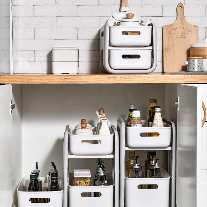 Küche Gewürz Lagerung Gestell Haushalt Schrank Gewürz Schublade Regal Kasten Kosmetik machen-hoch Kleinigkeiten Organizer Halfter Hause Liefert