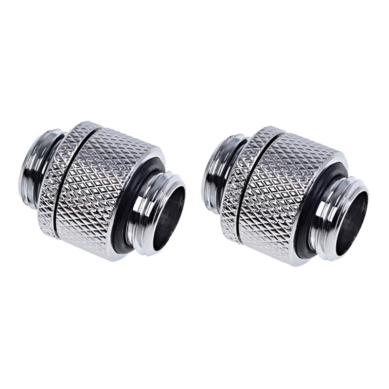 2pcs Alphacool Gamer Computer Case Water Cooling Loop Build 360 Rotary Nipple FIttings,G1/4" Connector: Silver