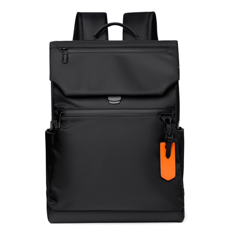 Wasserdichter nylon-laptop-rucksack für #39 , schwarz, ideal für geschäftsreisen und den urbanen stil, mit usb-ladefunktion