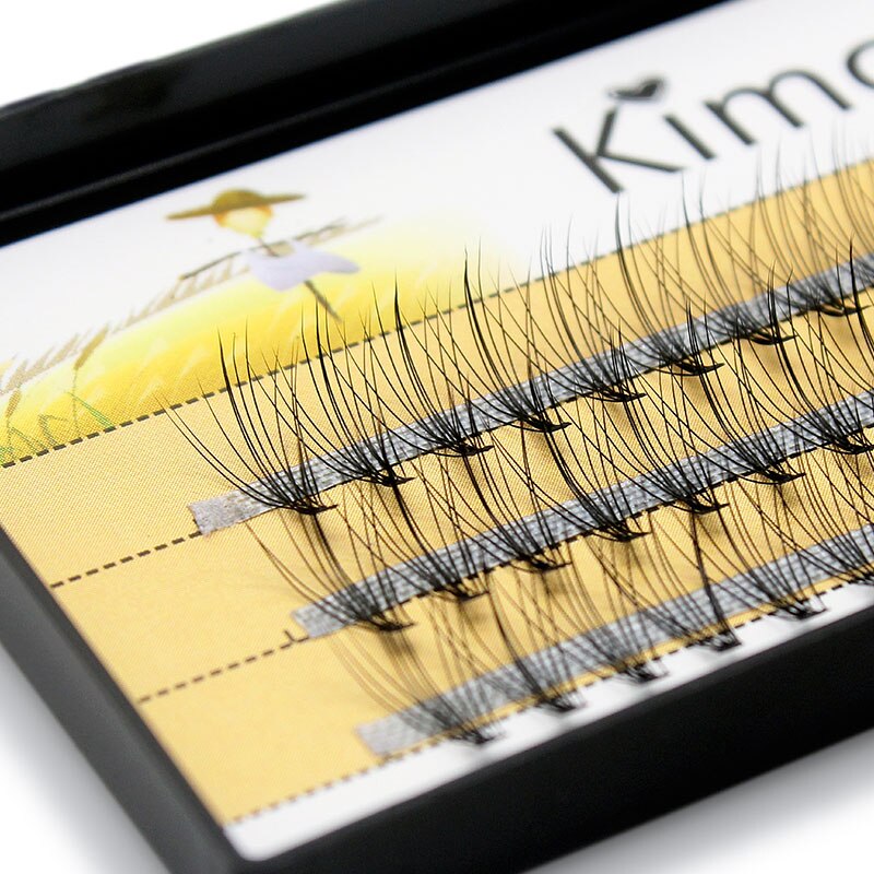 1 doos met grote capaciteit 60 bundels 6d 10d 0.1mm diktes echte nertsenstripwimpers individuele wimpers natuurlijke stijl