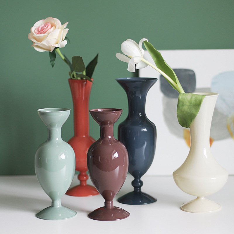 Vilead Glas nordisch Stil Vase Hydrokultur Terrarium Anlage Halfter Flasche für Heimat Sekretariat Balkon Wohnzimmer Hochzeit Esszimmer Dekor