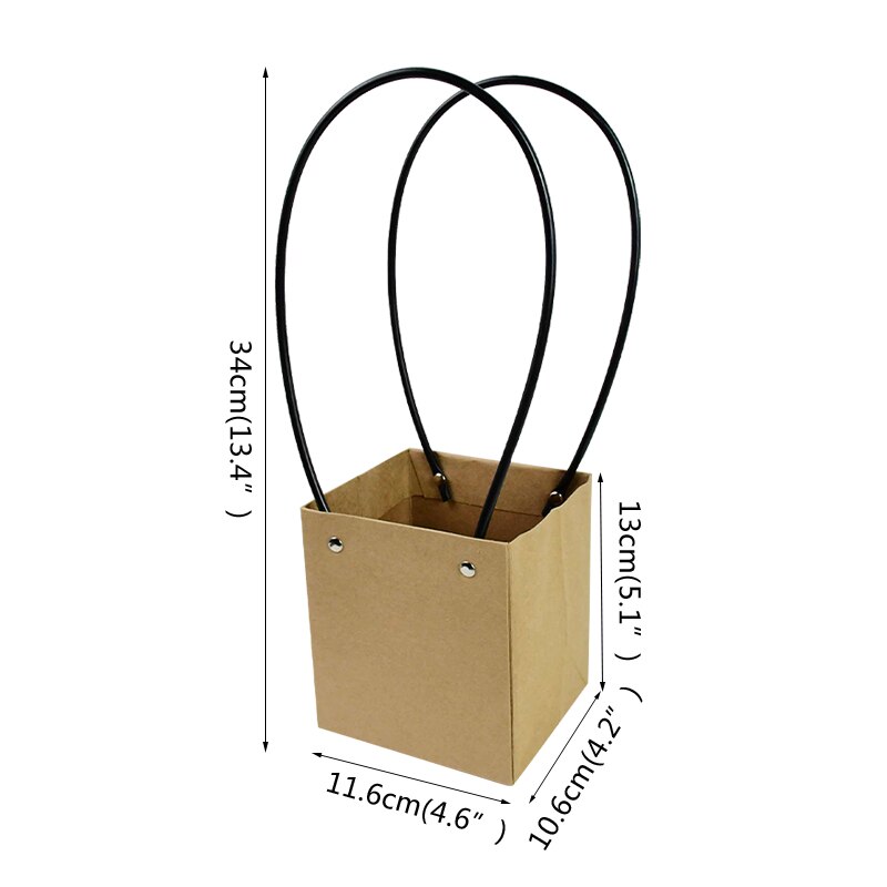 Tragbare Blume Box Wasserdichte Papier Handtasche Verpackung Tasche Hochzeit Rose Party Box Verpackung Für Süßigkeiten Kuchen Geburtstag: B04
