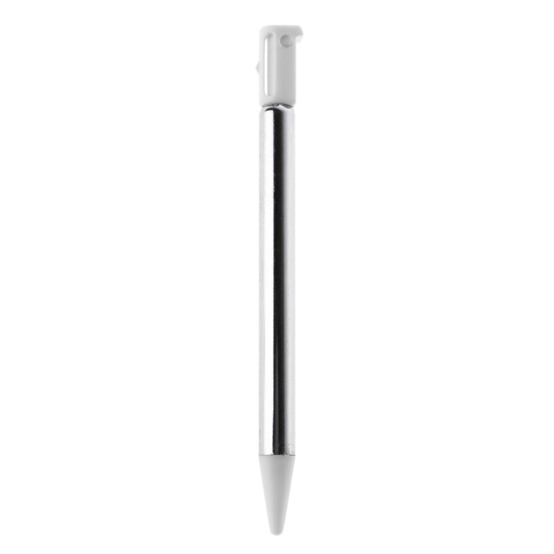 Canetas estilizadoras ajustáveis curtas para nintendo 3ds ds, caneta de toque extensível: Branco