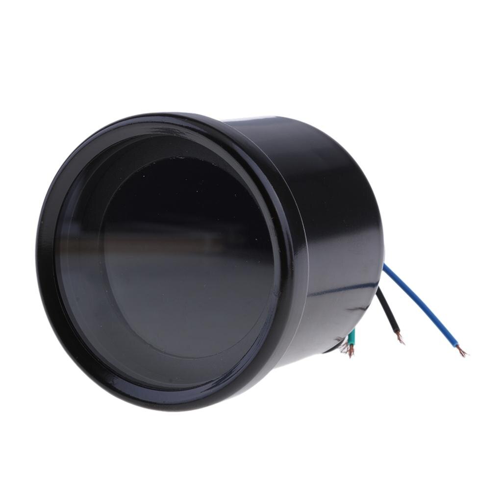 12V Motor LED Digital Display Speedometer Tachometer Odometer Gauge - Black