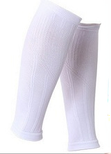 1Pair Calf Compression Sleeves Running Leg Compression Sleeve 20-30mmHg Compression Socks for Shin Splint For Men Women: Ivory