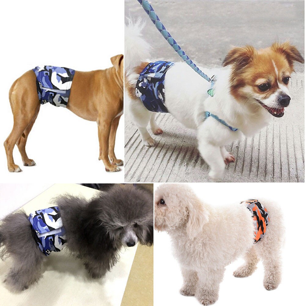 1pc Cotton cloth Male Pet Dog Belly Wrap Band Diaper Nappy Pants Puppy Sanitary Underwear S-XL