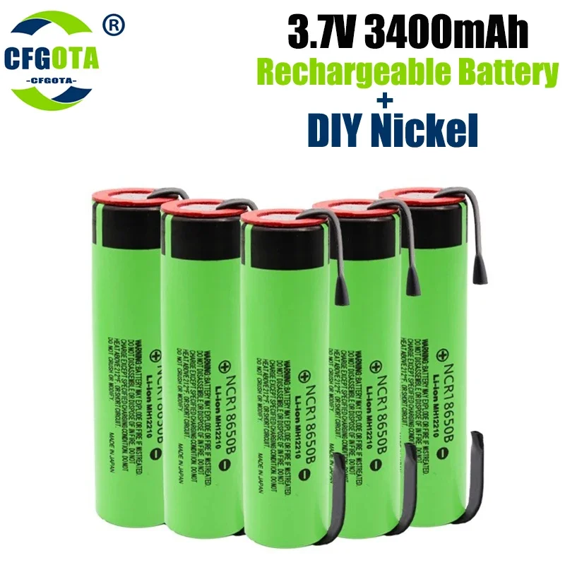 Original 18650 NCR18650B 3.7V 3400mah 18650 Lithium Battery For Welding Nickel Batteries