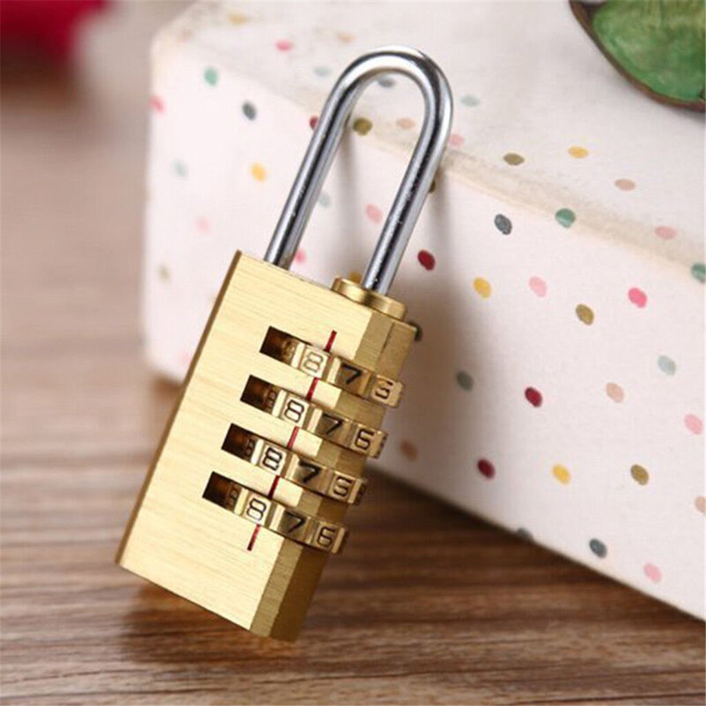 Digits Number Mini Padlock Brass Combination Lock Password Lock Password Code Lock Cupboard Household Cabinet Locker Padlock