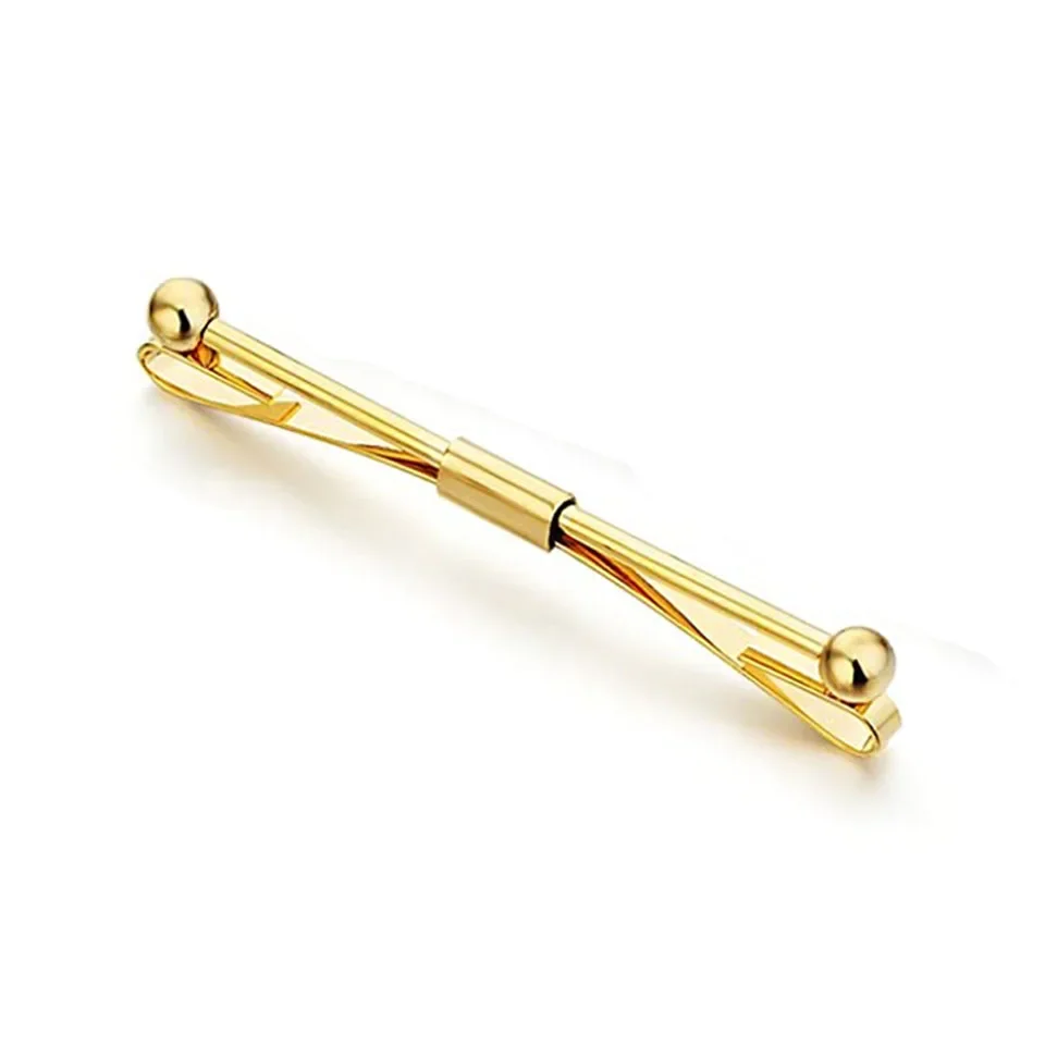 Hochwertige Kupfer-Kragen-Bar-Anstecknadel für Herren, goldfarben, zweifarbige Clips, Revers, -Brosche