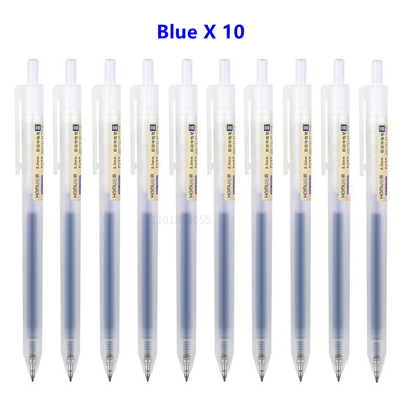 6/10Pcs 0,5mm Einziehbare Gel Stifte Set Schwarz/blau Tinte Kugelschreiber Schreiben Büro Business Unterschrift Schule liefert Schreibwaren: Blau
