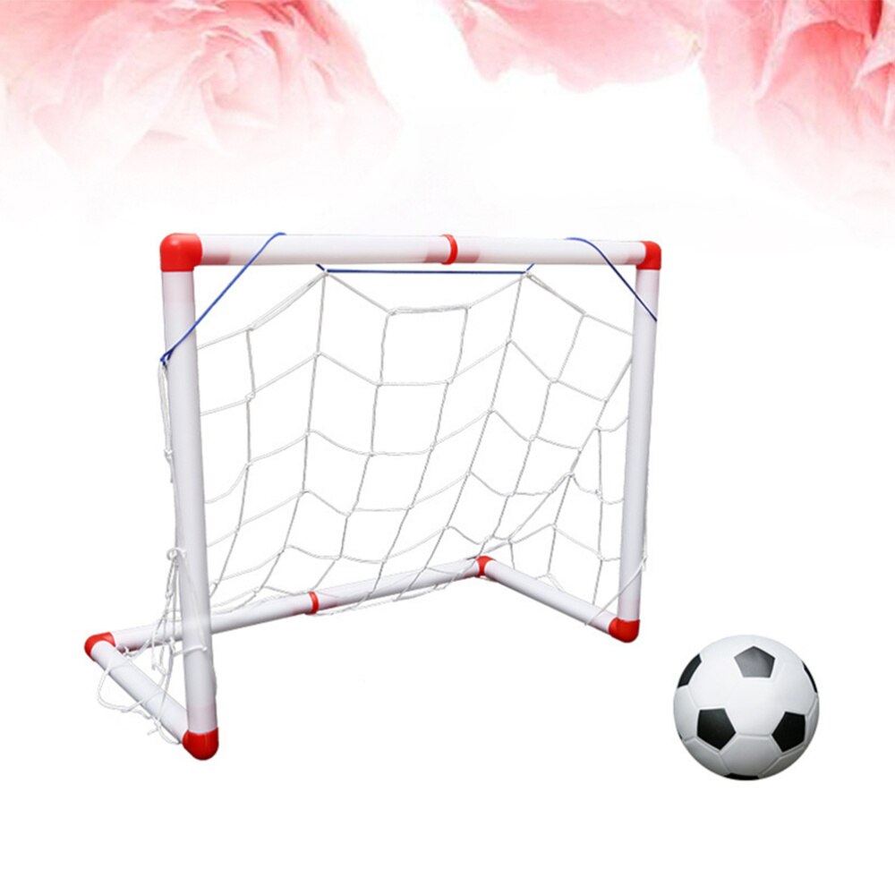 1 sæt 56cm mini fodbold mål fodboldnet dør børns indendørs sportslegetøj fodbold mål dør med fodbold og oppustning (englis: Default Title
