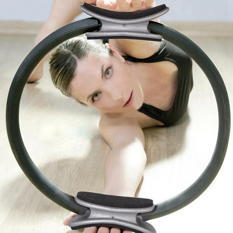 2 st pilatesring magisk cirkel kroppssport träning fitness styrka yogaverktyg-svart & lila