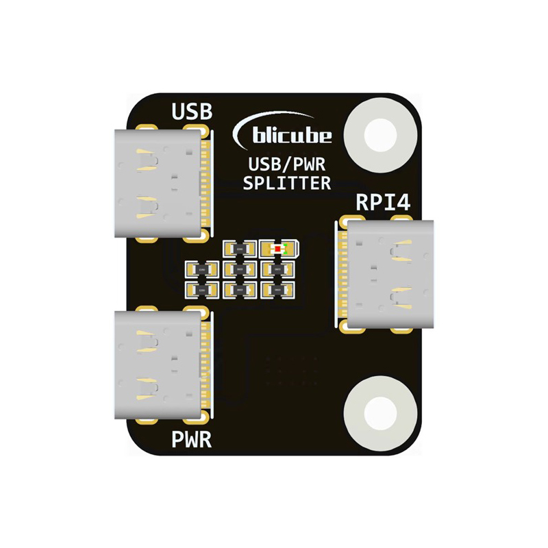 USB Power Splitter voor Raspberry Pi Board BliKVM KVM over IP HDMI-compatibel 1 IN 2 CSI Type-C Interface Power Adapter