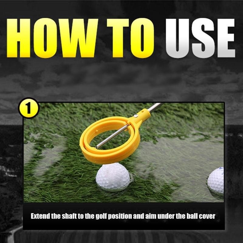 Przenośny teleskopowy wędka robić piłek golfowych narzędzia robić gry w golfa golf zbieracz szufelka automatyczny chwytak sport aporter w górę narzędzie wciągnięty Lo R9K0