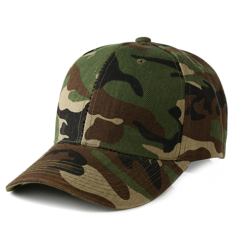 Snapback justerbar unisex army camouflage camo cap baseball kasket mænd kvinder afslappet ørken hat marshmello