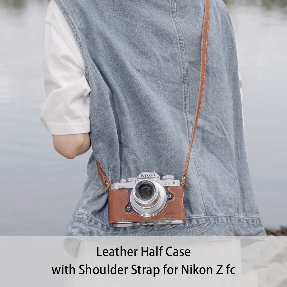 SmallRig L bilden Kamera KäFeige Anlage Griff Für Nikon Z FC Kamera 1/4 Gewinde See Seite Griff Kamera Schulter Gurt zubehör 3480: Fall mit Gurt