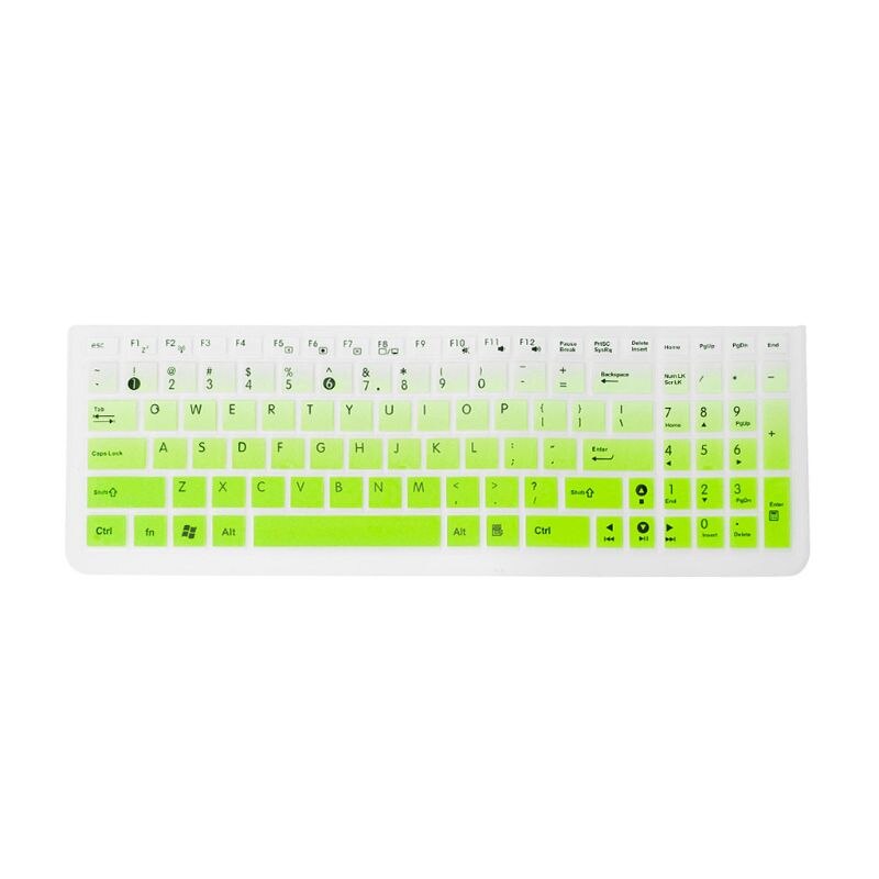 Keyboard Cover Keypad Film Skin Protector Notebook Silicone Protection for Asus K50 Laptop Accessory: Gradient Green
