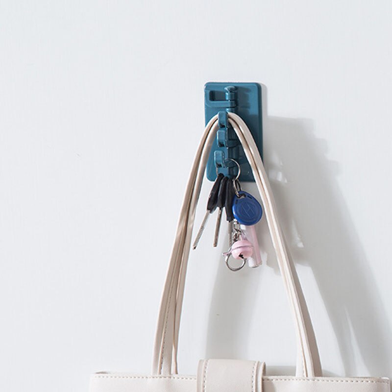 Rotating Adhesive Hook Nordic Adhesive Hook Bathroom Kitchen Wall Hole-Free Hanger key bag clothes hook home organizer