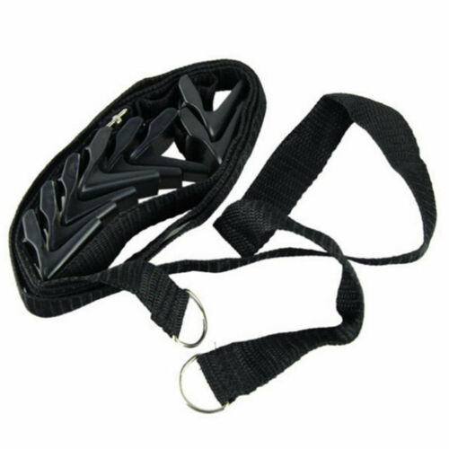 Over Door Straps Hanger 8 Hooks Adjustable Cap Hat Bag Clothes Coat Rack Organizer Holder Rack Home Storage Organization: Black