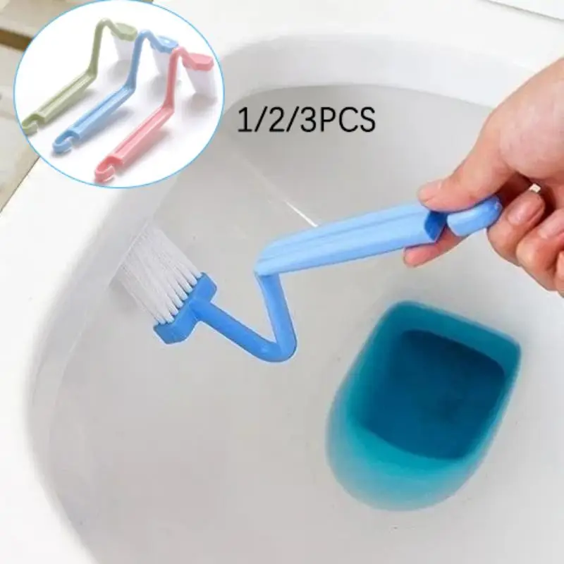 Brosse de toilette incurvée à Long manche, brosses de nettoyage de toilettes, outils de nettoyage en profondeur domestique, accessoires de salle de bains 1/2/3 pièces