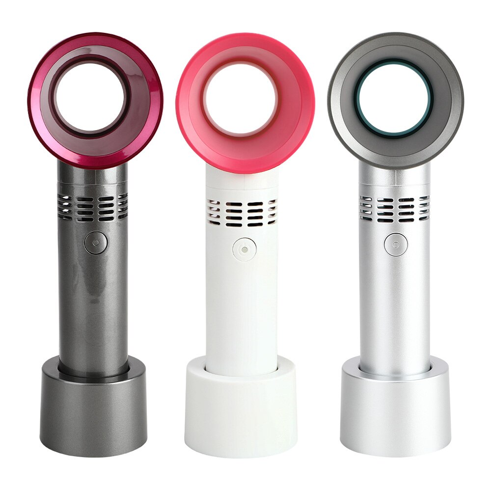 Ihoven Bladeless Fan Draagbare Ventilator Usb Oplaadbare Opvouwbare Handheld Mini Fan Koeler Verstelbare Cooling Fans Voor Outdoor Reizen