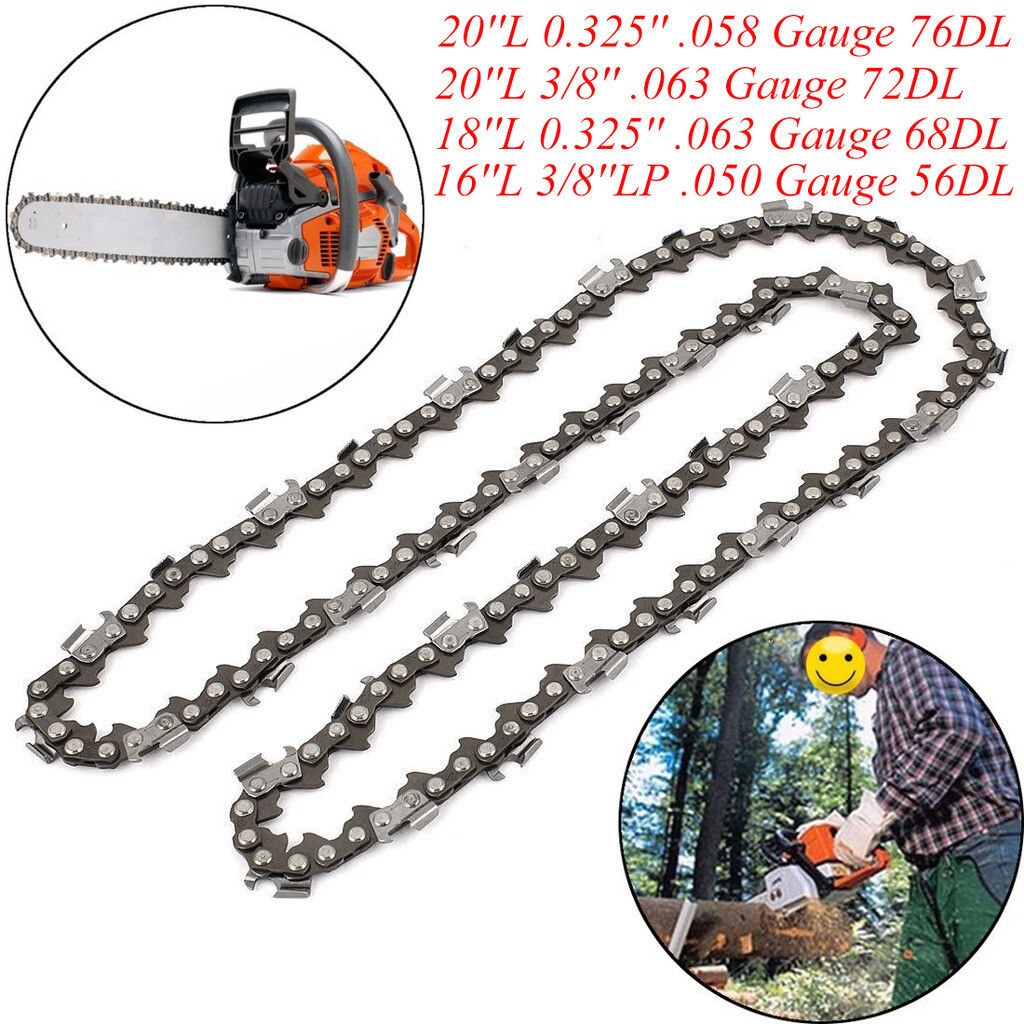 1pc 16\"/18\"/20\" Chainsaw Chain Blade Replacement Wood Cutting Saw Parts For Baumr-AG Husqvarna Electric Saw