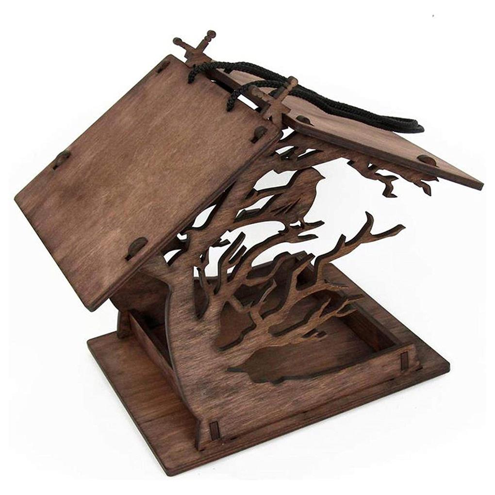 Wooden Bird Feeder Aviary DIY Assembly Bird Nest Resting Place Log House Garden Mini Ornaments Outdoor Terrace Art Decoration