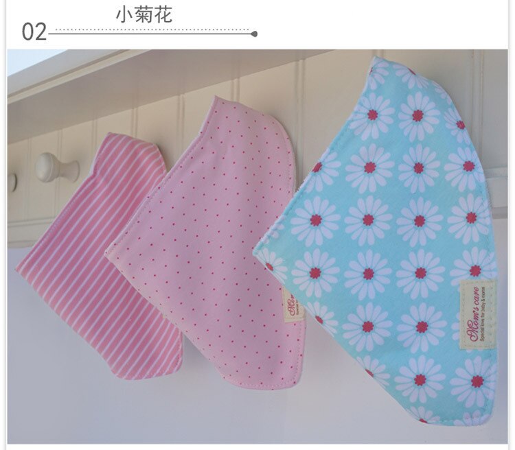 Baby slabbetjes 3pc/ lot 100%  katoenen bandana slabbetjes babykleding meisjes handdoek bandana's babykleding  b6 d 985r: 2