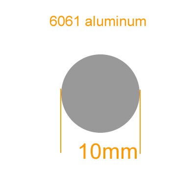 6061 / 7075 aluminum rod,diameter 3mm 4mm 5mm 6mm 8mm 10mm, Aluminum Round bar,Good electroplating properties, anti-corrosion: 490 / 10mm 6061