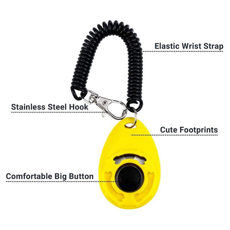Dog Trainer Pet Training Dog Clicker Adjustable Lould Sound Key Chain Aid Wrist Strap Doggy Pet Products Dog Training Accessory