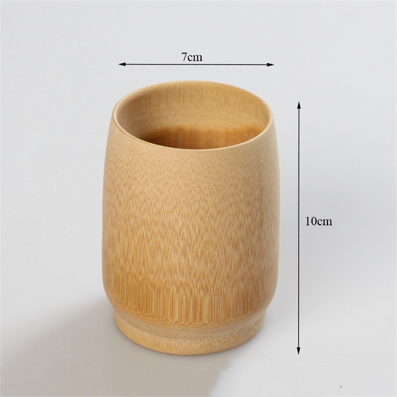 Natural Bamboo Tea Cups Beer Tumbler Office Coffee Wine Milk Cup Kitchen Vintage Chinese Wood Water Cup Insulated Small: E