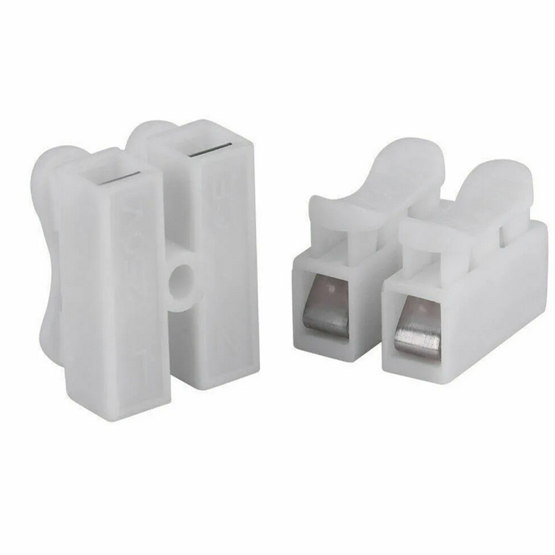 20pcs CH2 Spring Quick Wire Connectors Cable Clamps Terminal Block LED Strip Light Replace Electrical Tapes Cable Clamp Tools