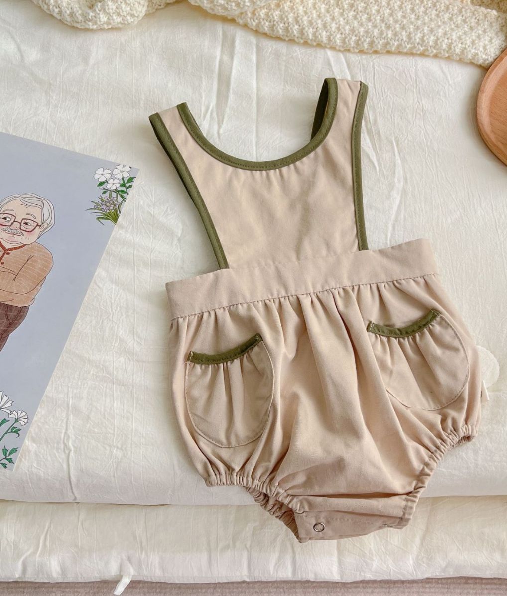 Babybody, 2022 , in bonbonfarben, Gesamt-setzt für kleinkinder (jungen und mädchen), frühling/sommer, mit tasche: Beige / 6m 66cm