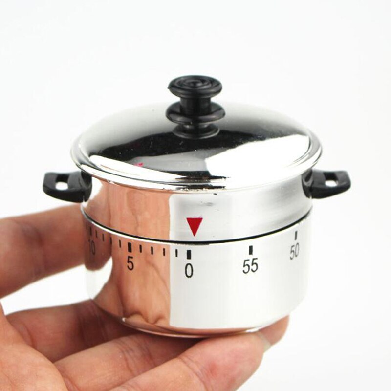 Minuterie de cuisine, Gadgets en forme de Pot, minuterie mécanique de 60 Minutes, rappel d'alarme de compte à rebours, outils de rappel de cuisine