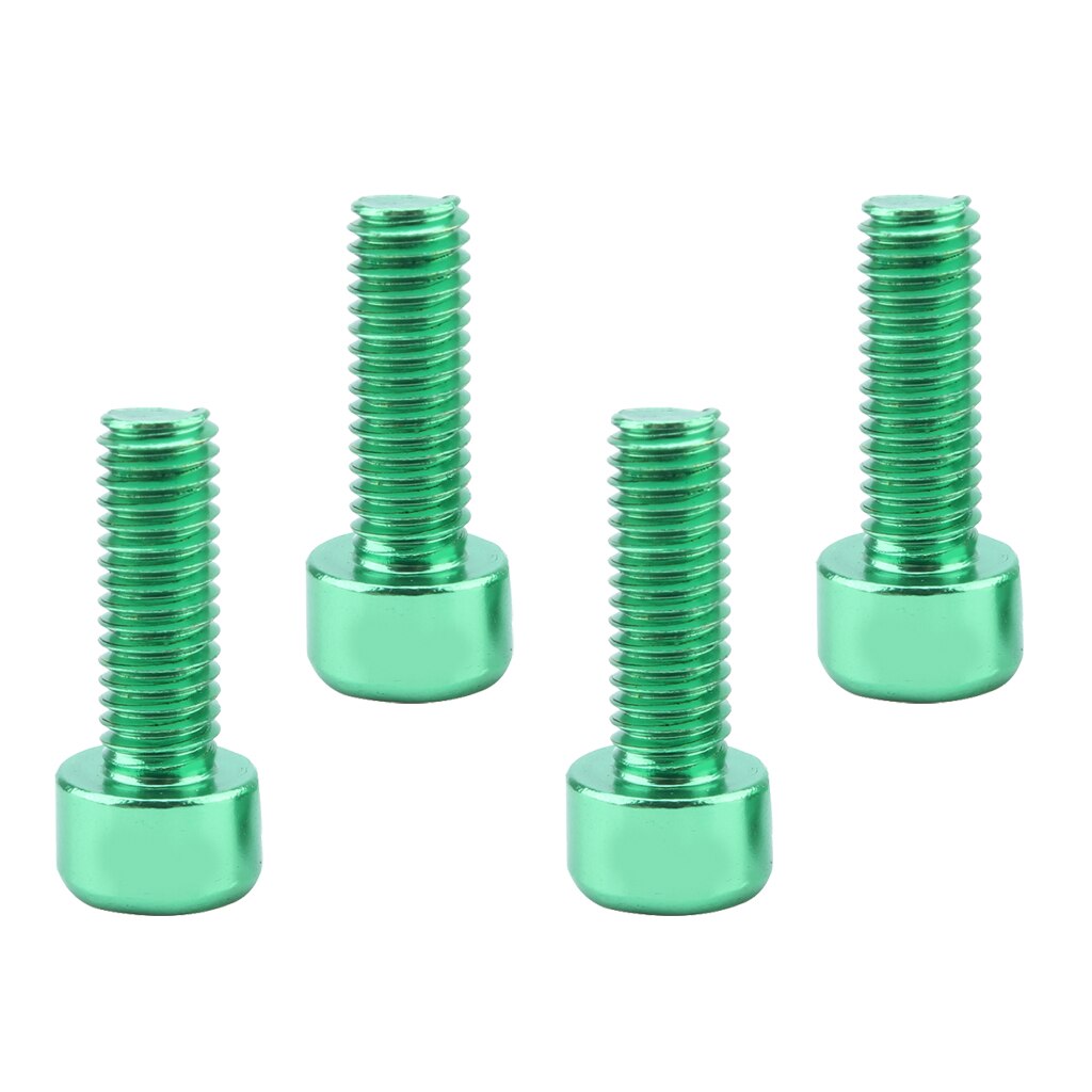 4 Stuks Fiets Titanium Legering Bidonhouder Schroef Met Ringen Fiets Bidonhouder Hex Bouten: Green