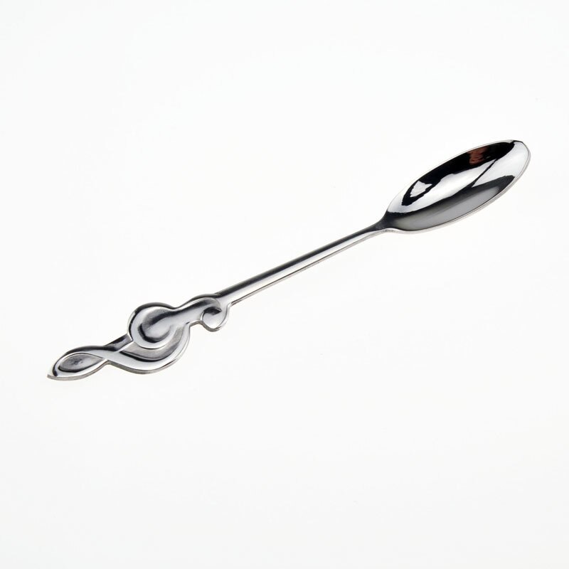 6 Pieces/set Stainless Steel Music Note Mini Coffee Tea Honey Stirring Spoon Set