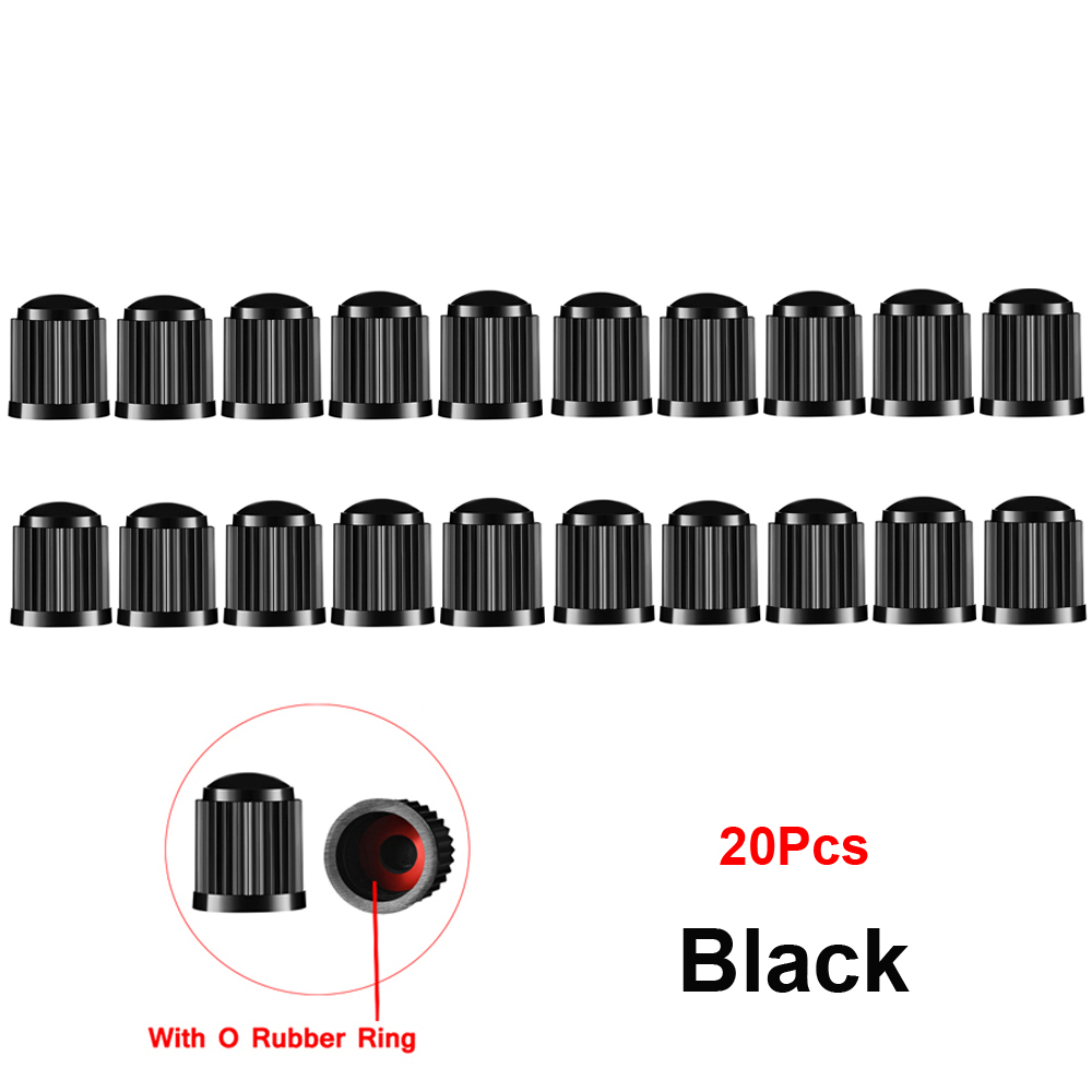 Tappi valvole pneumatici da 20 pezzi, con anello in gomma O, coperture stelo universali per auto, SUV, bici e biciclette, camion, motocicli: esercito verde
