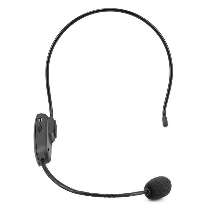 Portable Fm Wireless Microphone Headset Head-Mounted Megaphone Radio Mic for Loudspeaker for Teaching Tour Guide Meeting Lecture: Default Title