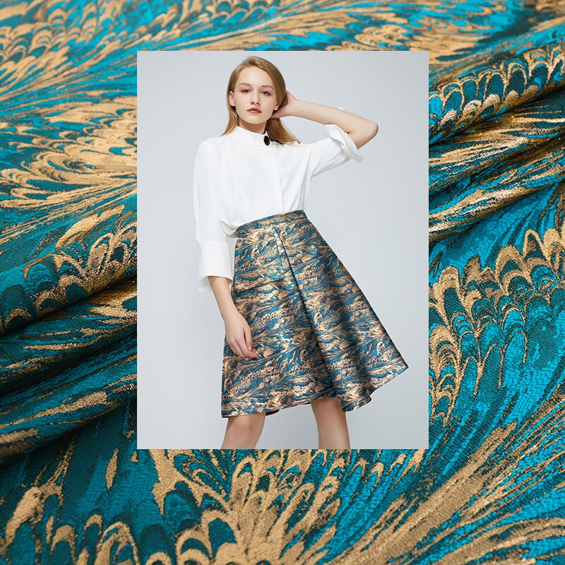 Jacquard Jurk Stoffen Mode Kleding Stoffen Garen Stof Europese Stijl Licht Luxe Stoffen