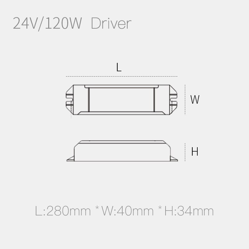 (Mini) SCON 24V aluminio 34mm rieles empotrados para la serie de luces de pista magnéticas: 120W Drive