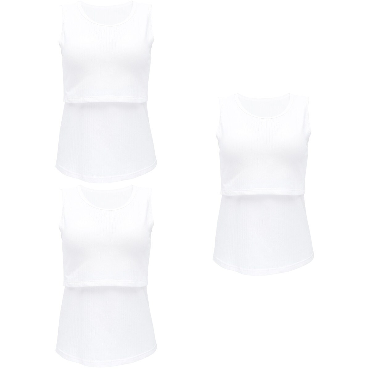 Gilet d&#39;allaitement pour femmes, 3 pièces, gilet de grossesse, vêtements de maternité: Default Title