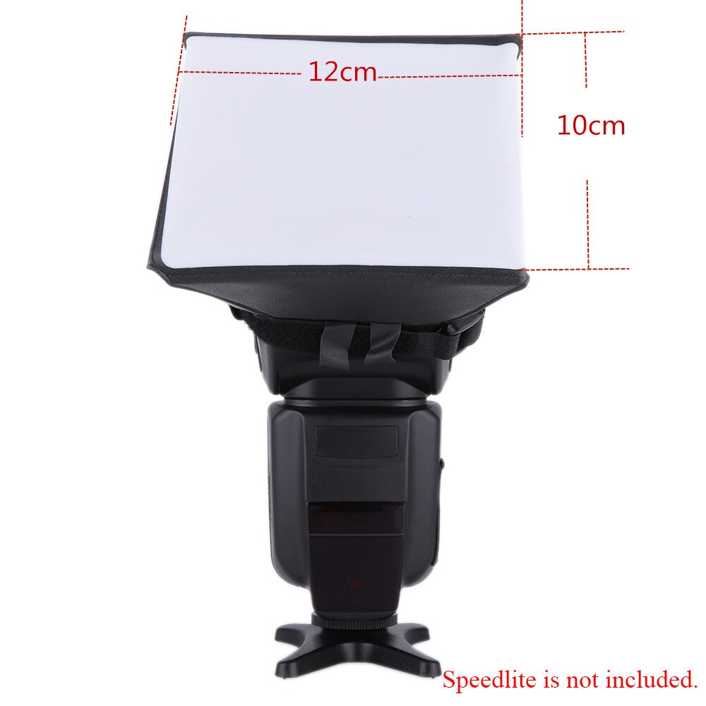 12*10 cm Draagbare Fotografie accessoires Flash Diffuser Mini Softbox Kit voor alle merken van DSLR Speedlite Flash
